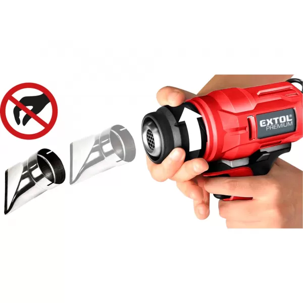 Aku horkovzdušná pistole SHARE 20V 2,0Ah Extol Premium 8891866