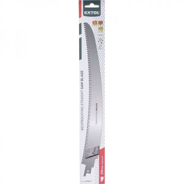 Plátek na dřevo oblý do pily ocasky, 370x30x1,2mm (d/š/tl), CrV Extol Industrial 8706117