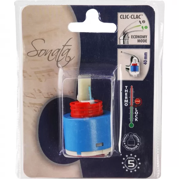 Keramická kartuše vodu šetřící s omezovačem teploty 40mm SONATA 83055