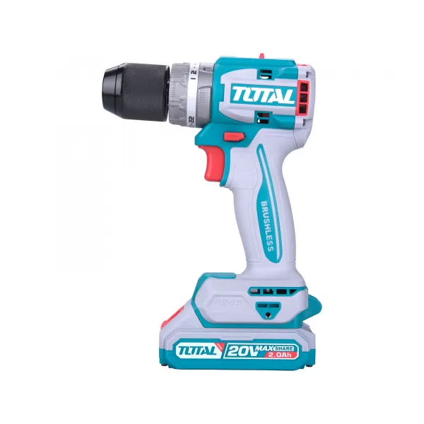 Aku vrtací šroubovák s příklepem 20V 2x2,0Ah Total TIDLI20602E