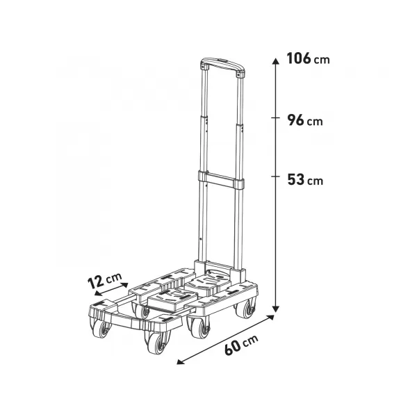 Vozík skládací, nosnost až 200kg/6koleček Extol Premium 8856009