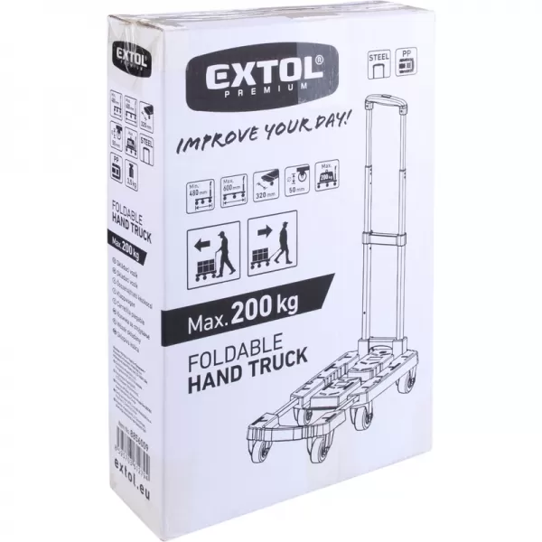 Vozík skládací, nosnost až 200kg/6koleček Extol Premium 8856009